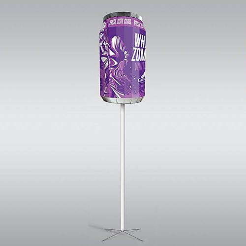 Custom 72" Can-Shaped Pole Topper Point of Purchase Display Custom Product Steel City Tap
