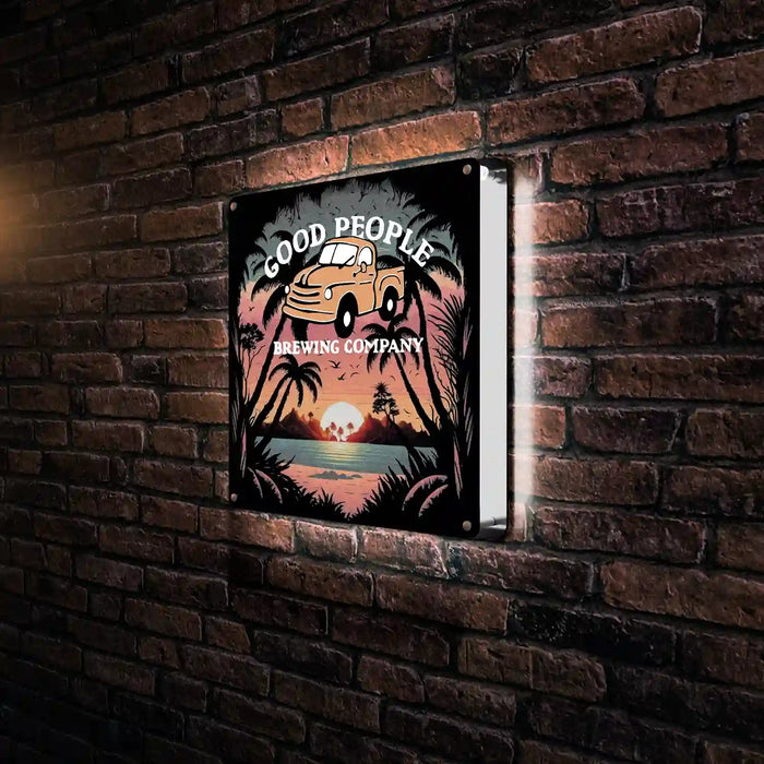 Square LED Signs - 15.5" x 15.5" LED Signs Steel City Tap