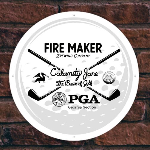 Tin Tackers - 13.5" Circle Signs - Embossed Aluminum (Four-Color Process) Steel City Tap