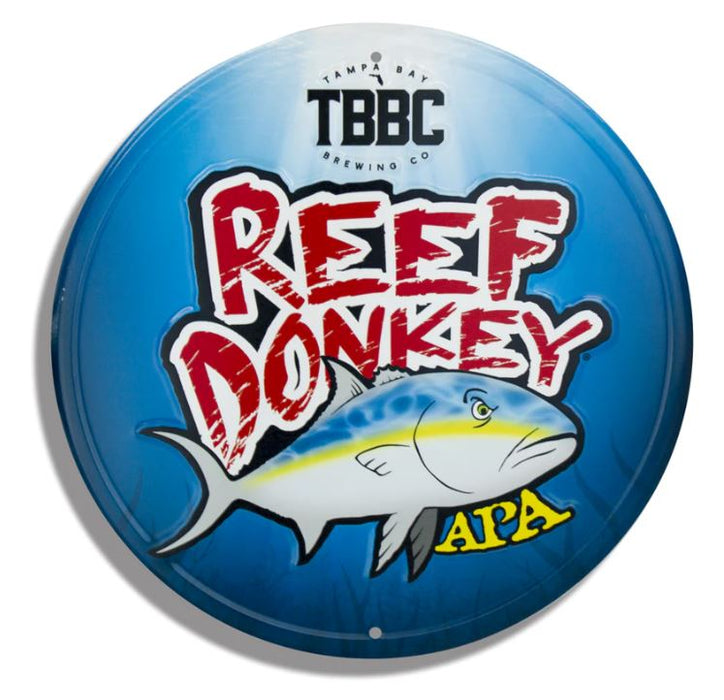 Tin Tackers - 15.5" Circle Signs - Embossed Aluminum (Four-Color Process) Steel City Tap