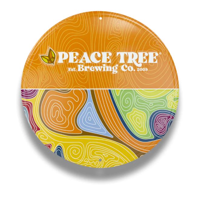 Tin Tackers - 15.5" Circle Signs - Embossed Aluminum (Four-Color Process) Steel City Tap