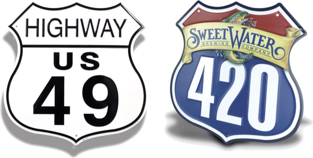 Aluminum Shield Signs No. 5012-RI 11.50” x 11.50” Custom Product Steel City Tap