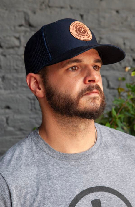 Richardson 112 Trucker Hat with Leather Patch HATS prestoembroidery