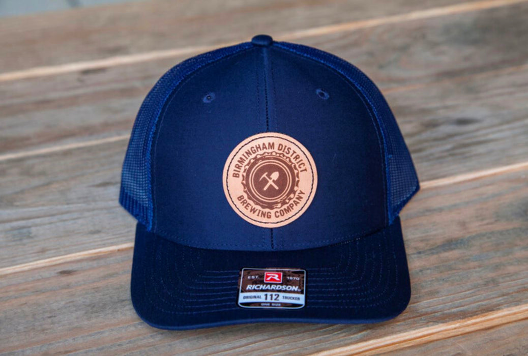 Richardson 112 Trucker Hat with Leather Patch HATS prestoembroidery