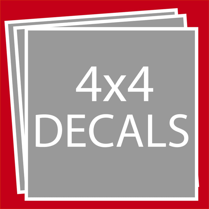 Square Decals 4"x4" Decals Steel City Tap