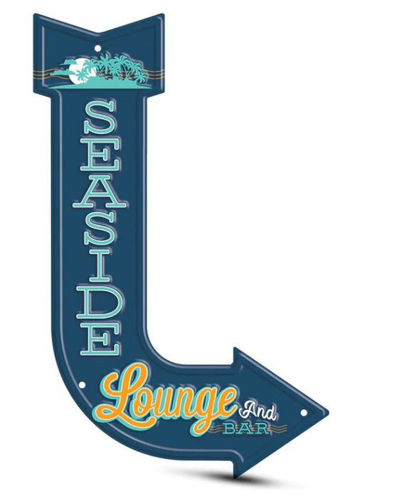 Tin-Tacker Aluminum Embossed J Arrow Sign 11.30 x 17.80 Steel City Tap