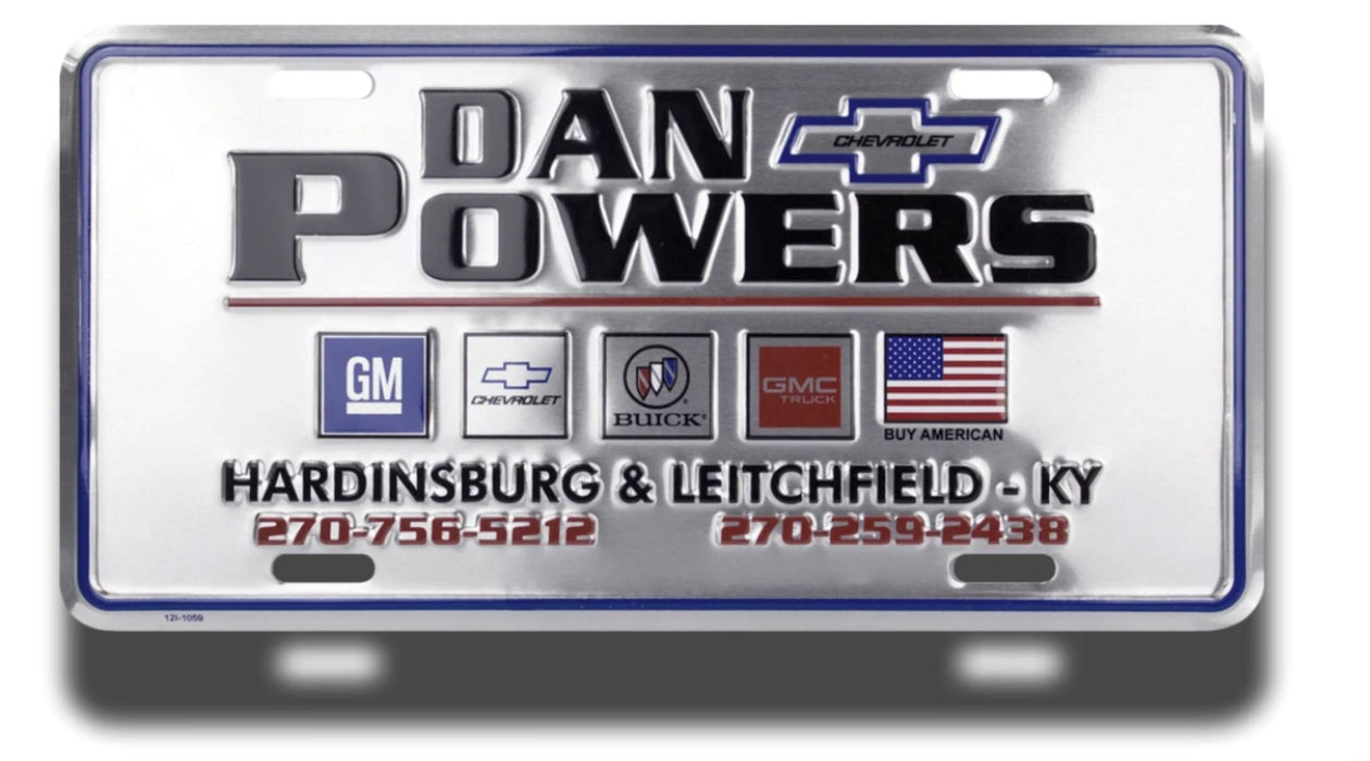 Tin Tackers - Embossed Aluminum Standard License Plate (Four-Color Process) Graphic Dixie Line