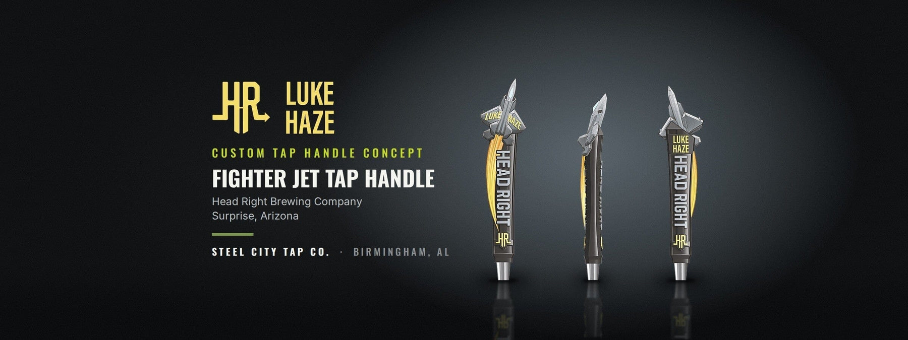 Fighter Jet Tap Handle Concept: Inside the Design for Head Right Brewing's Luke Haze