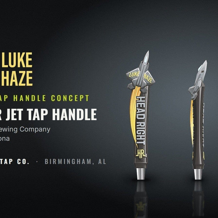 Fighter Jet Tap Handle Concept: Inside the Design for Head Right Brewing's Luke Haze