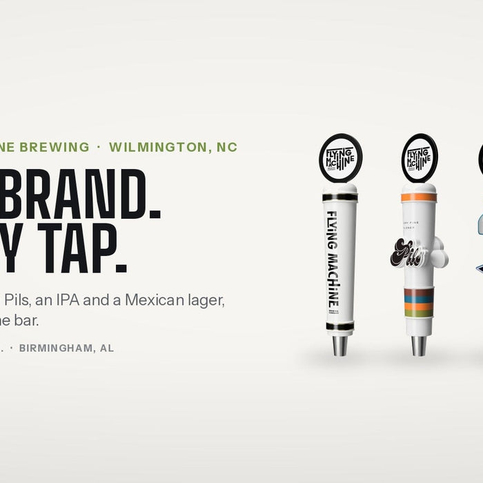 Flying Machine Tap Handles: How a Wilmington Brewery Built One Brand Across Every Tap