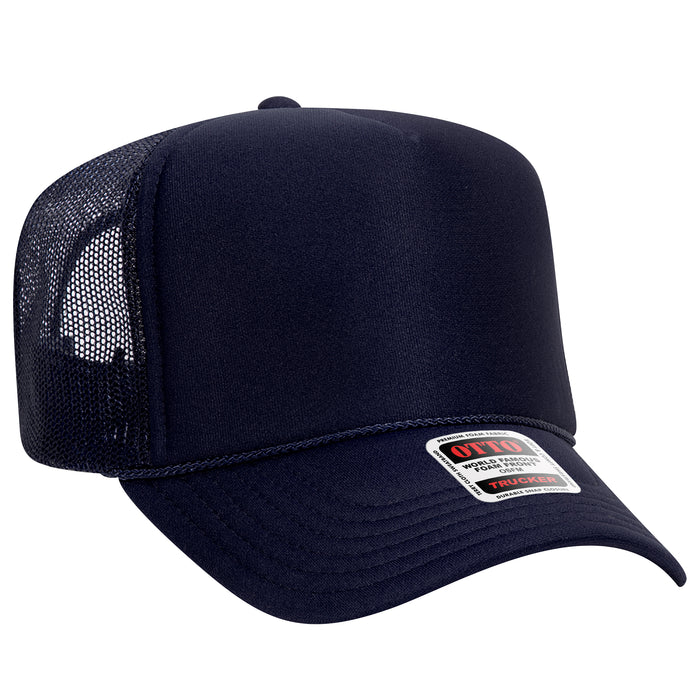 OTTO 39-165 custom embroidered trucker hat, Navy
