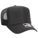 OTTO 39-165 custom embroidered trucker hat, Charcoal Gray