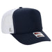 OTTO 39-165 custom embroidered trucker hat, Navy / White Mesh