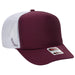 OTTO 39-165 custom embroidered trucker hat, Maroon / White Mesh