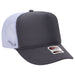 OTTO 39-165 custom embroidered trucker hat, Charcoal / White Mesh