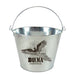 Galvanized steel beer bucket with one color logo print for Buena Cerveza, Steel City Tap Co.