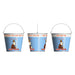 Custom beverage bucket proof, front side and back, blue full wrap print for Yacht Water, Steel City Tap Co.