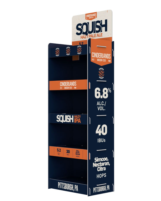 Custom PVC Shelf Stacker | Multi-Tiered Retail POP Display Retail Display Racks Steel City Tap 