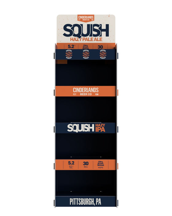 Custom PVC Shelf Stacker | Multi-Tiered Retail POP Display Retail Display Racks Steel City Tap 