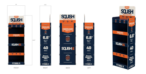 Custom PVC Shelf Stacker | Multi-Tiered Retail POP Display Retail Display Racks Steel City Tap 