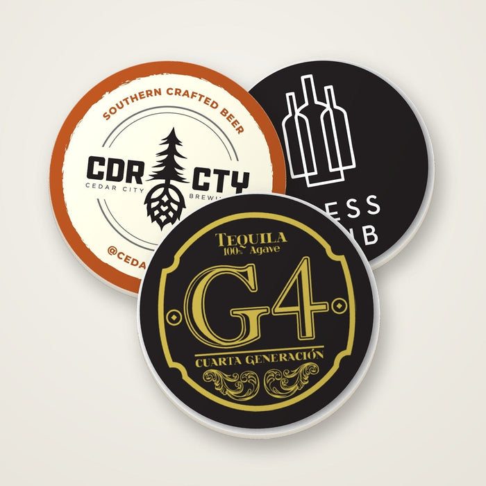 Custom Round Coasters - Full-Color Print, Both Sides Coasters Steel City Tap 