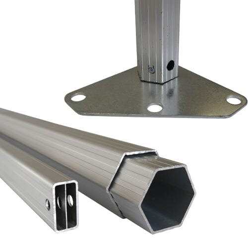 Premium 50mm Aluminum 10' Tent Kit (Full-Bleed Dye Sublimation) 17‘’ Valance Pop-Up Tent Steel City Tap 