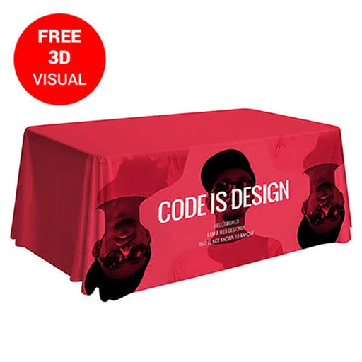 Premium Table Throw (Full-Color Dye Sublimation, Full Bleed) Table Cover Steel City Tap 