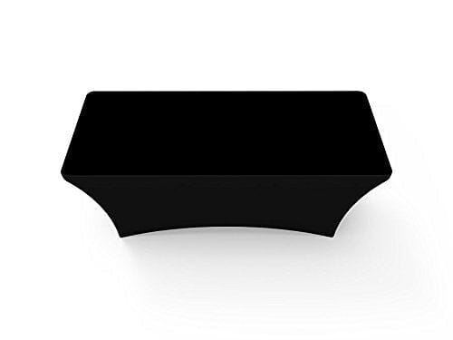 Solid Black Stretch Table Covers Table Cover Steel City Tap 