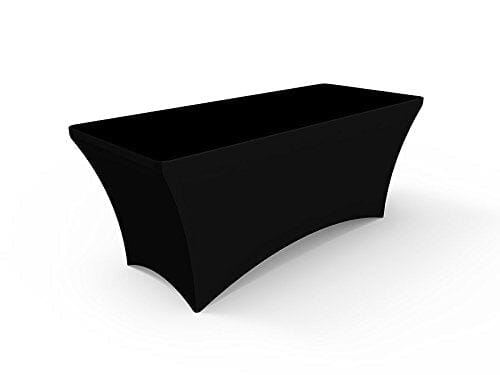 Solid Black Stretch Table Covers Table Cover Steel City Tap 