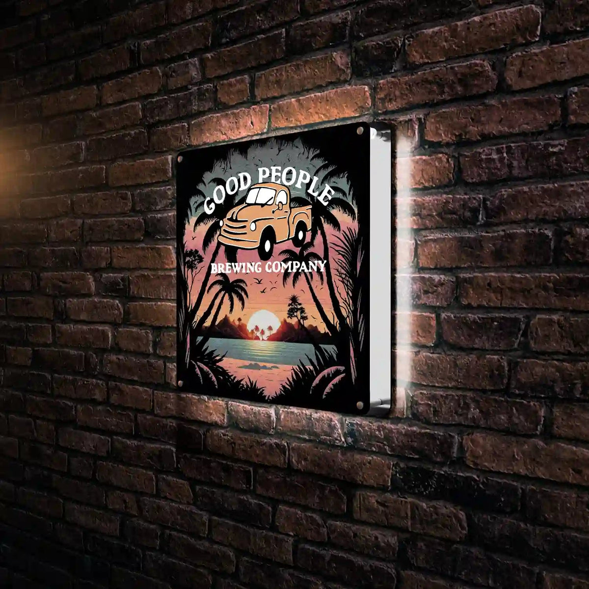 Semi Custom Square LED Signs - Steel City Tap