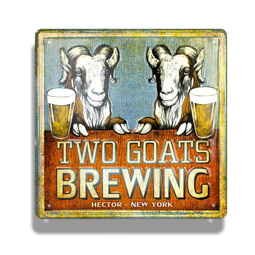 Tin Tackers - 16" x 16" Square Sign, Embossed Aluminum Tin Tacker Steel City Tap Co. 