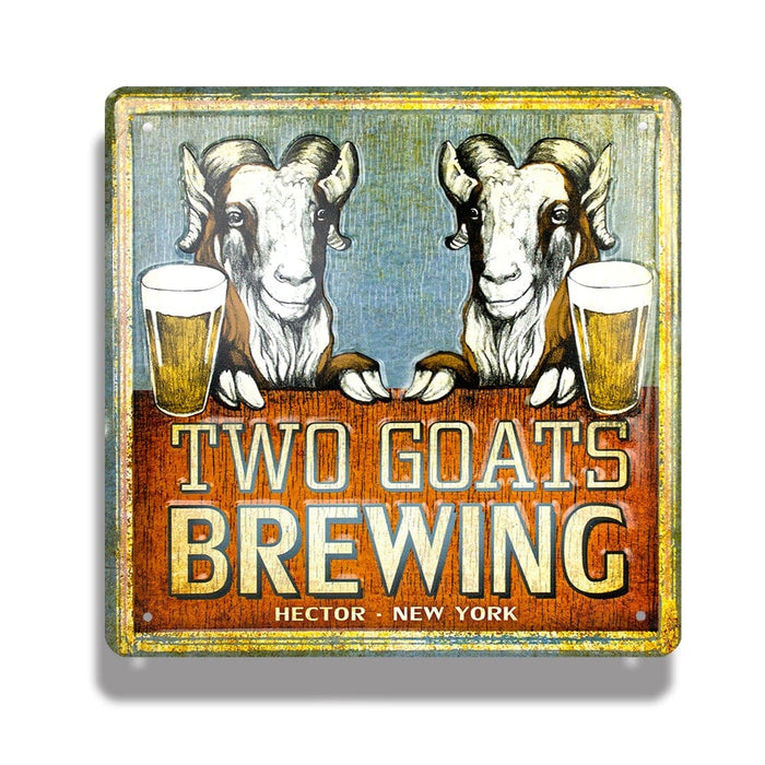 Tin Tackers - 16" x 16" Square Sign, Embossed Aluminum Tin Tacker Steel City Tap Co. 