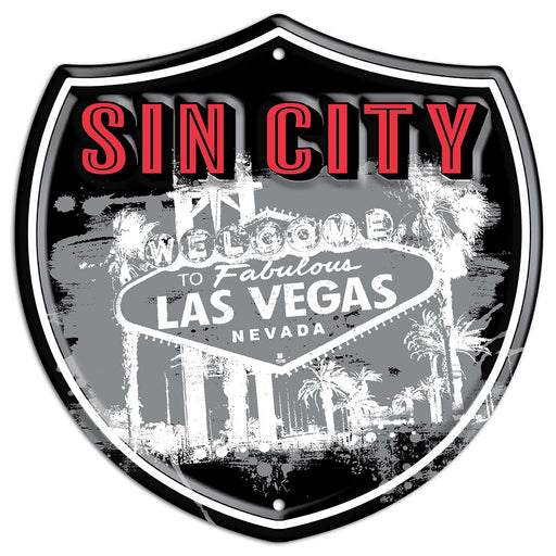 Tin Tackers - Mini Route Shield Sign 6", Embossed Aluminum Tin Tacker Steel City Tap Co. 