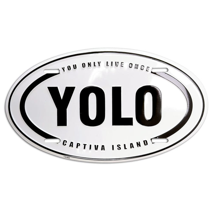 Tin Tackers - Oval License Plate, Embossed Aluminum Tin Tacker Steel City Tap Co. 