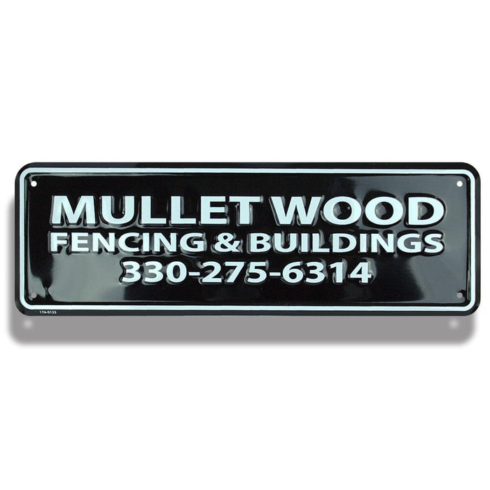 Tin Tackers - Rider Plate 3.25" x 11", Embossed Aluminum Tin Tacker Steel City Tap Co. 