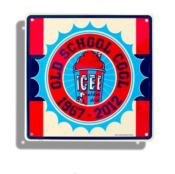 Tin Tackers - Square Embossed Aluminum12"x12" Signs (Four-Color Process) Steel City Tap 