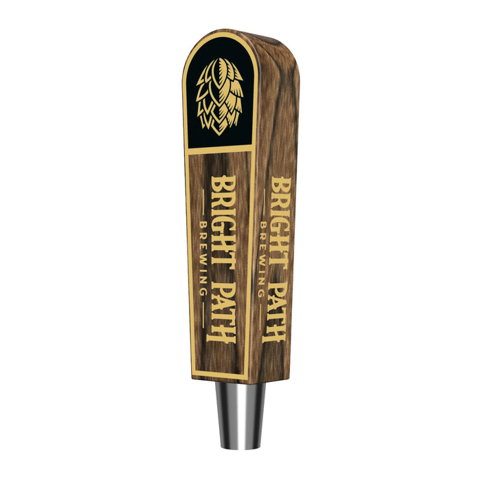 Wood Flame Curved Shotgun Tap Handle Tap Handles Steel City Tap 