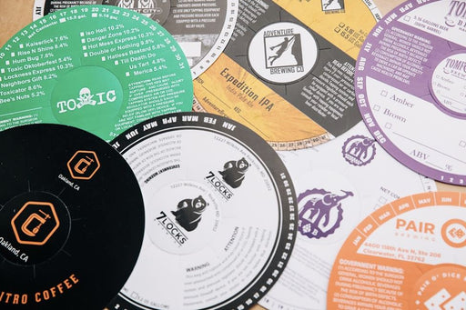 Keg collars full-color waterproof tag stock 7" (Price Breaks Available) Graphic Steel City Tap