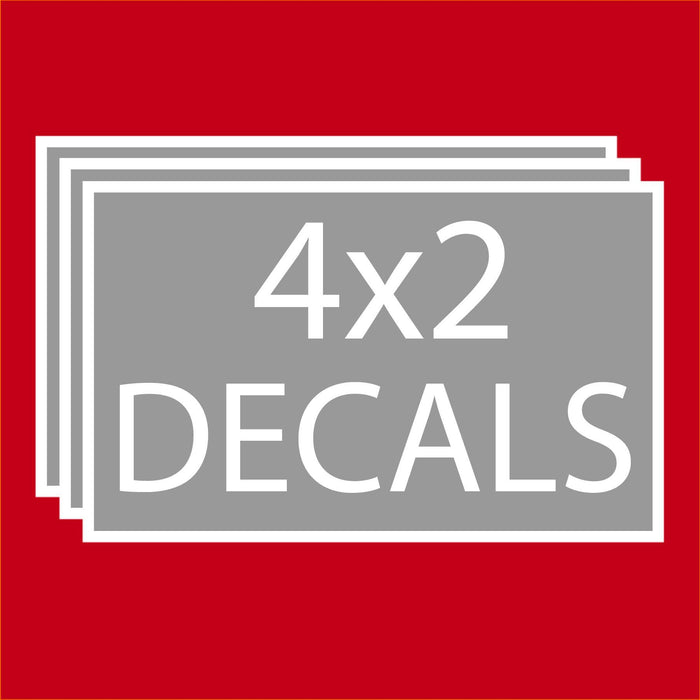 Rectangle Decals 4"x2" Decals Steel City Tap 