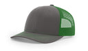Richardson 112 Trucker Hat with Custom Embroidery HATS prestoembroidery SPLIT: CHARCOAL/KELLY 