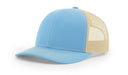 Richardson 112 Trucker Hat with Custom Embroidery HATS prestoembroidery SPLIT: COLUMBIA BLUE/KHAKI 