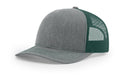 Richardson 112 Trucker Hat with Custom Embroidery HATS prestoembroidery SPLIT: HEATHER GREY/DARK GREEN 