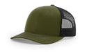 Richardson 112 Trucker Hat with Custom Embroidery HATS prestoembroidery SPLIT: LODEN/BLACK 