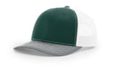 Richardson 112 Trucker Hat with Custom Embroidery HATS prestoembroidery TRI-COLOR: DARK GREEN/WHITE/HEATHER GREY 