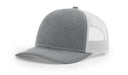 Richardson 112 Trucker Hat with Embroidered Patch HATS prestoembroidery SPLIT: HEATHER GREY/WHITE 