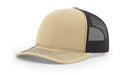 Richardson 112 Trucker Hat with Embroidered Patch HATS prestoembroidery SPLIT: KHAKI/BLACK 