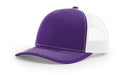 Richardson 112 Trucker Hat with Embroidered Patch HATS prestoembroidery SPLIT: PURPLE/WHITE 