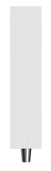 Wooden tap handle rectangle white Tap Handles Steel City Tap 